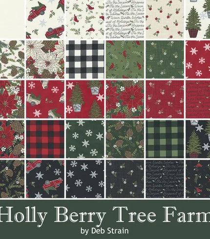 Holly Berry Tree Farm by Deb Strain for Moda