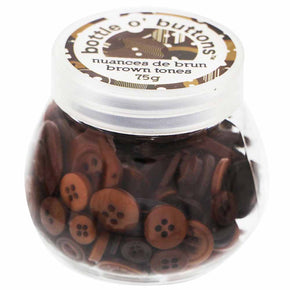 Bottle o' Buttons - Brown