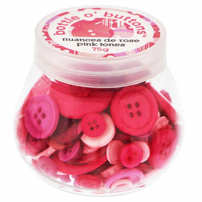 Bottle o' Buttons - Pink