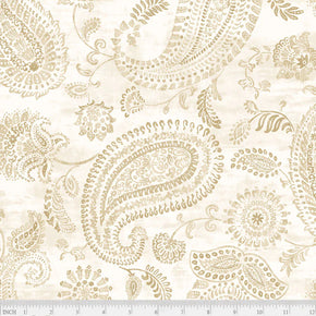 108" Bohemia Quilt Backing Fabric - Cream - BOHW 5004 E