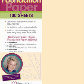 Papers for Foundation Piecing from Carol Doak - 8.5X11"