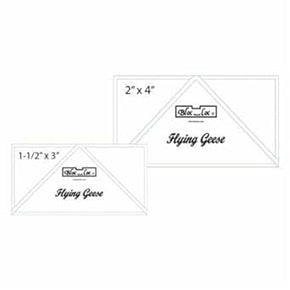 Flying Geese Square Up Ruler - Set 2 (1.5"X3" and 2"X4")