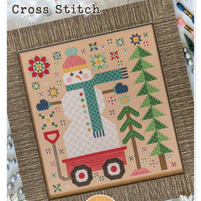 The Quilted Snowman Cross Stitch Pattern by Lori Holt