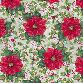 It's Christmas Time from Blank Quilting 3468-88 Red Poinsettias