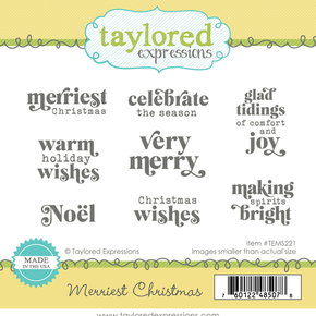 Taylored Expressions Stamp - Merriest Christmas TEMS221