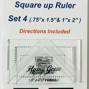 Flying Geese Square Up Ruler - Set 4 (.75"X1.5" and 1"X2")