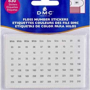 DMC FLOSS NUMBER STICKERS
