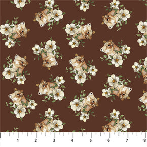 Countryside Comforts by Jane Carkill for Figo Fabrics - 90738-36 Brown