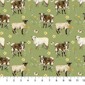 Countryside Comforts by Jane Carkill for Figo Fabrics - 90739-71 Green