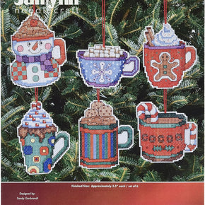 Janlynn Cross Stitch Kit 021-1413 Christmas Cocoa Mugs