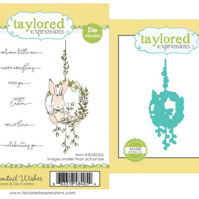 Taylored Expressions Stamp and Die set - Cottontail wishes TEMD226