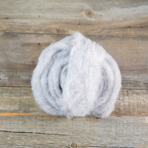 Roving from The General Bean -Dyed  Light Grey