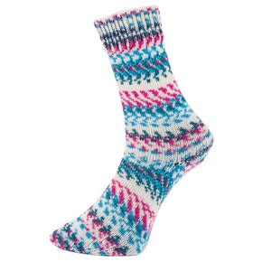 Fjord Socks Multicolor by ProLana - 8698-484 Turquoise / Pink