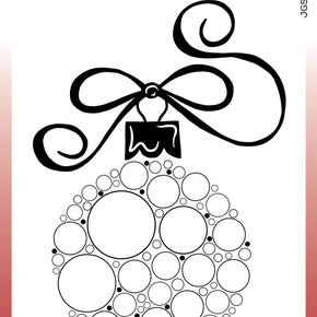 Woodware Craft Collection Clear Stamp Set - JGS813 Big Bubble Bauble - Curly Ribbon