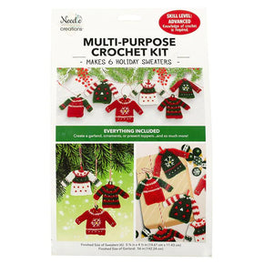 Needle Creations Crochet Kit - DIY Crochet Garland Sweater Kit