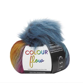 Estelle Yarns - Colour Flow - 42209K Sunset Slate - Hat kit with pom pom