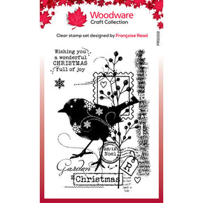 Woodware Craft Collection Clear Stamp Set - Christmas Robin - FRS1012