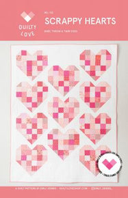 Scrappy Hearts Pattern from Quilty Love