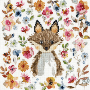 Design Works Cross Stitch Kit - Watercolor Fox 3275