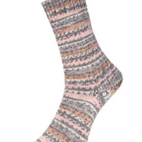 Prolana Bamboo Socks - 966 Grey / Apricot
