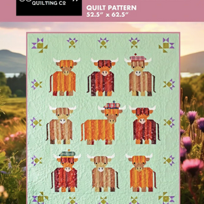 Art East Quilting Co Pattern - Mini Coos, a highland cow quilt