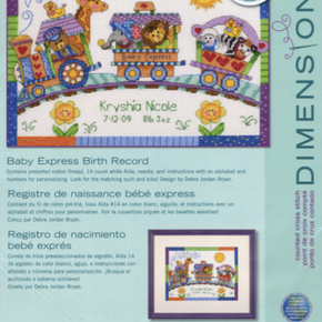 Dimensions Cross Stitch Kit - Baby Express Birth Record 73428