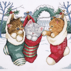 Design Works Cross Stitch Kit - Cozy Kittens 5979