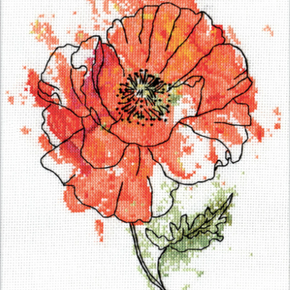 Design Works Cross Stitch Kit - Peach Floral 2973