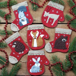 Christmas Critters Felt Ornaments Kit