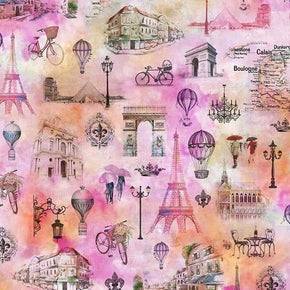 We Will Always Have Paris by Michael Miller - DCX11156 Pink