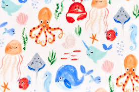 Shannon Cuddle Fabrics - Sea Pals 58/60"