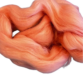 100% Wool Roving - Med Pink