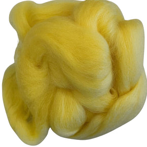 100% Wool Roving - Yellow