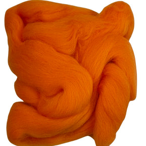 100% Wool Roving - Lt Orange