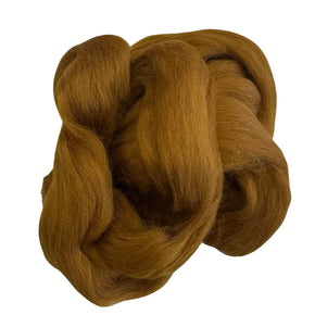 100% Wool Roving - Golden Brown