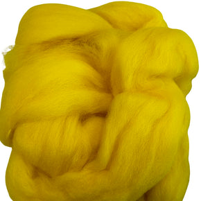 100% Wool Roving - Dk Yellow