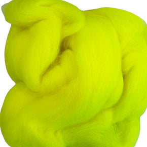 100% Wool Roving - Flourescent Yellow