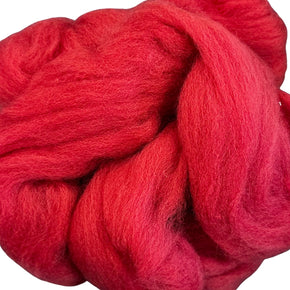 100% Wool Roving - Pink / Red