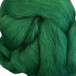 100% Wool Roving - Kelly Green