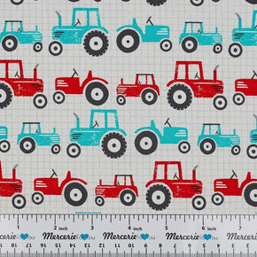 Wildflower Farms fabric - Tractors