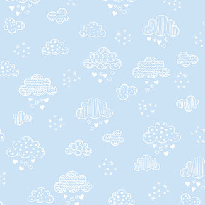 Sweet Dreams Flannel by Greta Lynn for Benartex - 12494F-05 Dreamy Clouds Sky Blue