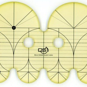 Quilters Select - Precision Machine Quilting Ruler - 4" and 2" Diameter Arcs