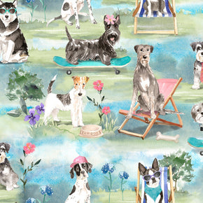3 Wishes Fabric - A Dogs Life - Dog Park