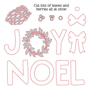 Honey Bee Die - Joy/Noel Wreath HBDS-JNW