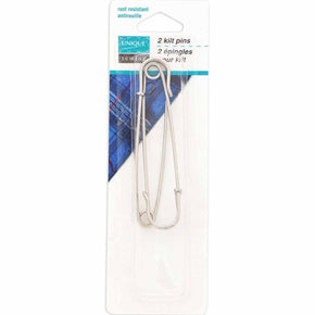 UNIQUE SEWING Kilt Pin Silver - 75mm (3″) - 2pcs