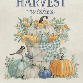 Harvest Wishes Panel - Harvest Wishes Pan Whitewashed 56067
