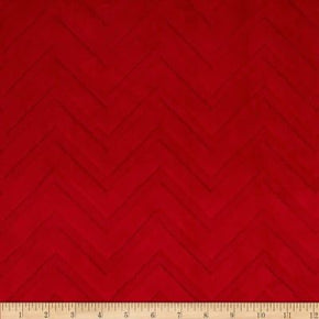 Shannon Fabrics Embossed Chevron Red