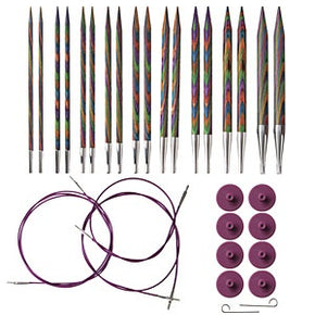 Knit Picks Interchangeable Rainbow Wood Needle Set