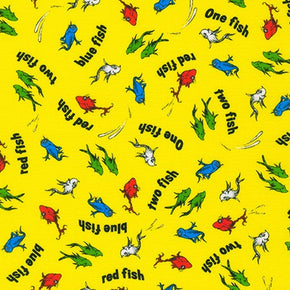 Robert Kaufman Fabric - A Little Dr Seuss - ADE-20824-5 Yellow