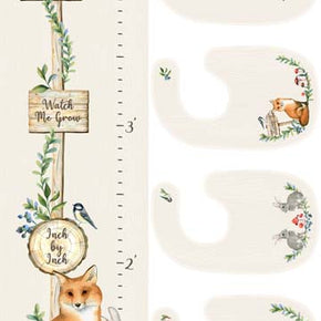 "Watch me grow" bibs and growth chart by Deborah Edwards Northcott